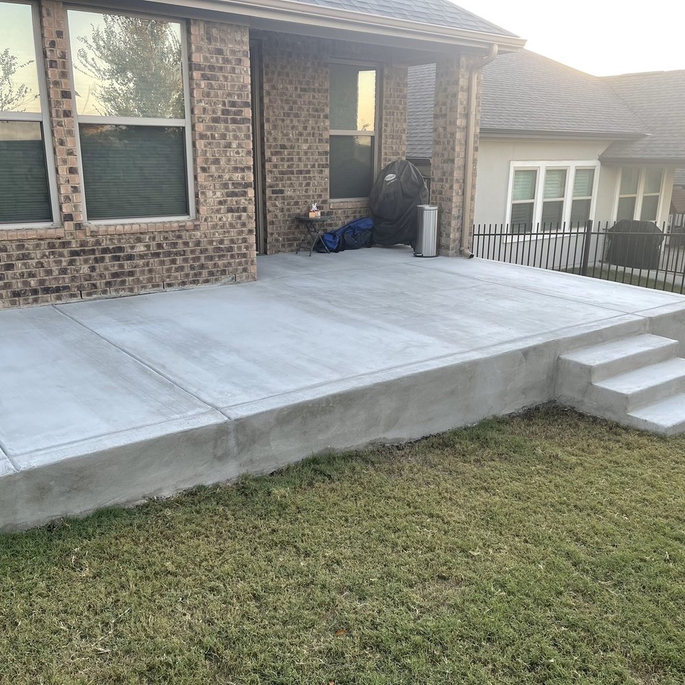 Extended backyard patio
