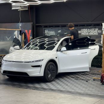 California Car Pros - Tesla getting her shades on! - Auto Detailing Near Me - Lancaster, California California Car Pros - Tesla getting her shades on! - Auto Detailing Near Me - Lancaster, California
