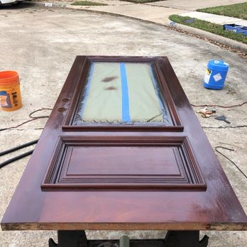 Sturdy Doors Refinishing - My door is being working on. - Door Sales/Installation Near Me - Houston, Texas Sturdy Doors Refinishing - My door is being working on. - Door Sales/Installation Near Me - Houston, Texas