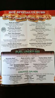 Menu photo 4 Firehouse Subs Las Vegas, NV