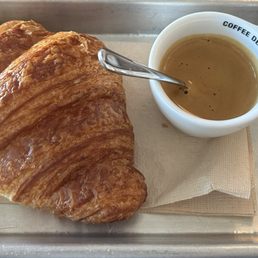 Espresso and croissant