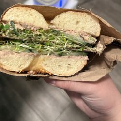 The Bagelry - Tuna salad bagel sandwich