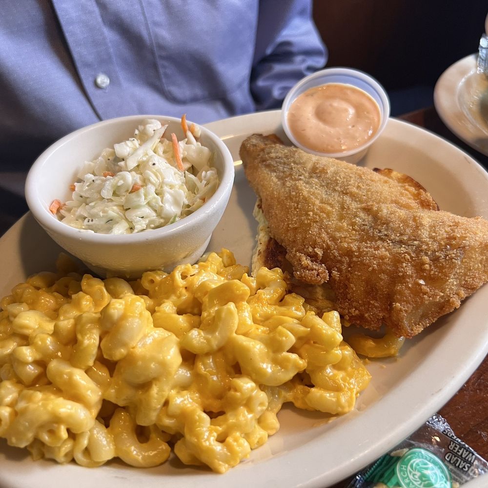 Bert's Wooden Indian - Fried Fish with Mac n cheese and slaw - American Near Me - Beaver, Pennsylvania Bert's Wooden Indian - Fried Fish with Mac n cheese and slaw - American Near Me - Beaver, Pennsylvania