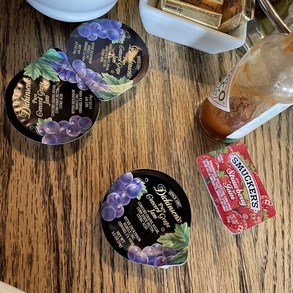 Pinky's - a bowl of soup, a bowl of ice cream, and a plate of cookies on a table - Coffee & Tea Near Me - Tampa, Florida
