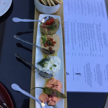Avli on The Park - Tasting Plate - Pikilia choice of four house-made spreads - Greek Near Me - Chicago, Illinois