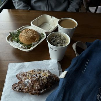Venture Coffee - Almond croissant, drip coffee - Coffee & Tea Near Me - Seattle, Washington