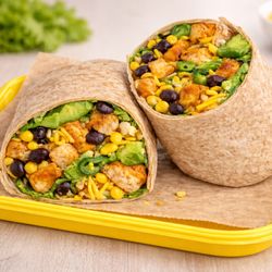 Salad Nation - Tossed salad with spicy buffalo chicken, sharp cheddar, jalapeños, sweet corn, and black beans, finished with chipotle ranch.