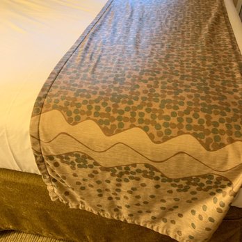 Bahia Resort Hotel - Old bed cover. Ick! - San Diego, CA