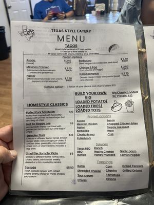 Menu photo 2 Texas Style Eatery Lincoln, AL Menu photo 2 Texas Style Eatery Lincoln, AL