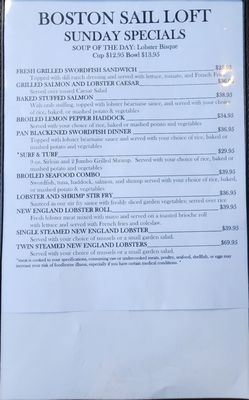 Menu photo 2 Boston Sail Loft Boston, MA Menu photo 2 Boston Sail Loft Boston, MA