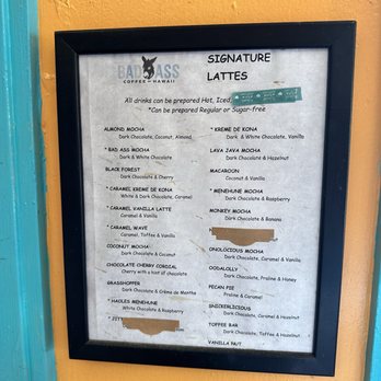 Bad Ass Coffee of Hawaii - Speciality menu - Coffee & Tea Near Me - Lahaina, Hawaii Bad Ass Coffee of Hawaii - Speciality menu - Coffee & Tea Near Me - Lahaina, Hawaii