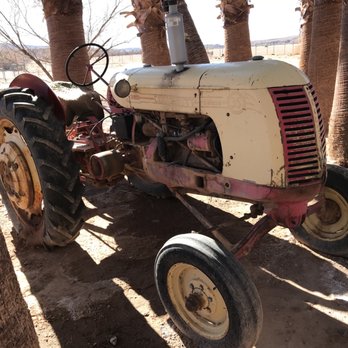 Camel Safari - A tractor from Canada that Guy moved here along with some of his father's farm equipment.  Looks a bit like my old Ford 9N. - Zoos Near Me - Bunkerville, Nevada