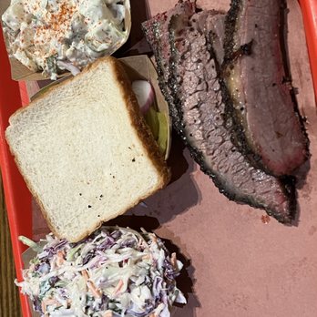Terry Black's Barbecue - Brisket plate with slaw and potato salad. - Barbeque Near Me - Austin, Texas Terry Black's Barbecue - Brisket plate with slaw and potato salad. - Barbeque Near Me - Austin, Texas