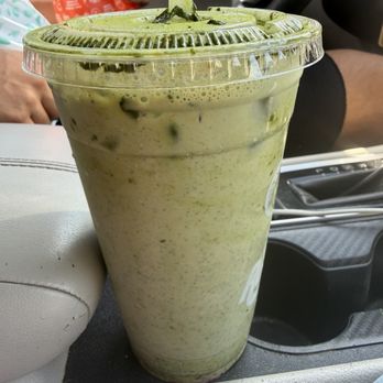 Randy's Donuts - Iced Strawberry Matcha - Donuts Near Me - Downey, California Randy's Donuts - Iced Strawberry Matcha - Donuts Near Me - Downey, California