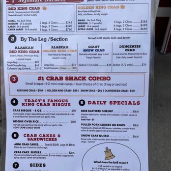 Tracy's King Crab Shack - Menu - Seafood Near Me - Juneau, Alaska Tracy's King Crab Shack - Menu - Seafood Near Me - Juneau, Alaska