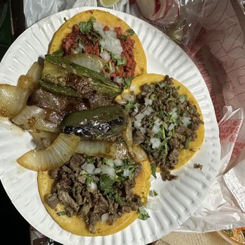 Las Primas Tacos - a paper plate of food - Food Trucks Near Me - Arleta, California Las Primas Tacos - a paper plate of food - Food Trucks Near Me - Arleta, California
