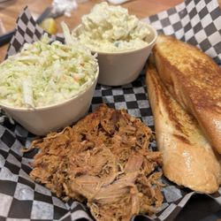Southern Pig and Cattle - Pulled pork meal with coleslaw and potato salad