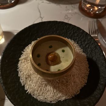Kidilum - Idli in aerated green chutney - complimentary starter - Indian Near Me - New York, New York Kidilum - Idli in aerated green chutney - complimentary starter - Indian Near Me - New York, New York