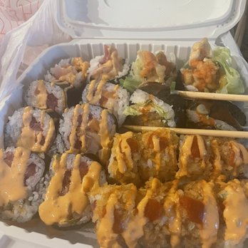 Moby Dick Sushi - 8 Piece Dynamite Roll 8 Piece Crispy Spicy Tuna Roll 4 Piece Tarter Roll - Japanese Near Me - Wheaton, Maryland