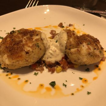 Sage Chophouse - Crab cake appetizer with corn relish - Seafood Near Me - Petoskey, Michigan