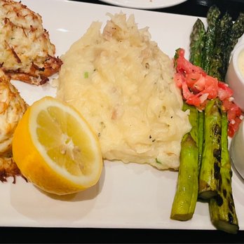 Bristol Seafood Grill - Jumbo Lump Crab Cakes; Whipped Yukon Gold Potatoes; Asparagus - Seafood Near Me - O'Fallon, Missouri