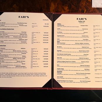 Kate's Wine Bar - Menu, second page - Wine Bars Near Me - Littleton, Colorado