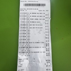 Giant Dollar - West Covina - Receipt that I purchased