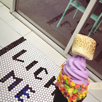 Thrills Soft Serve - Ube with a marshmallow and fruity pebble cereal. - Ice Cream & Frozen Yogurt Near Me - Honolulu, Hawaii Thrills Soft Serve - Ube with a marshmallow and fruity pebble cereal. - Ice Cream & Frozen Yogurt Near Me - Honolulu, Hawaii