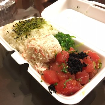 Poke District - Ahi Tuna with the original sauce, and an extra helping of Kanikama (crabmeat). - Seafood Near Me - Orange, California