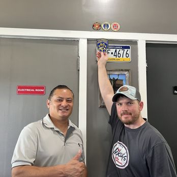 Mikey's Cheesesteaks - He is going to add the first law enforcement California Highway Patrol arm patch. Come add to it troopers. - Cheesesteaks Near Me - Seguin, Texas