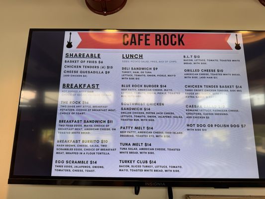 Menu photo 1 Cafe Rock - Blue Rock Vallejo, CA