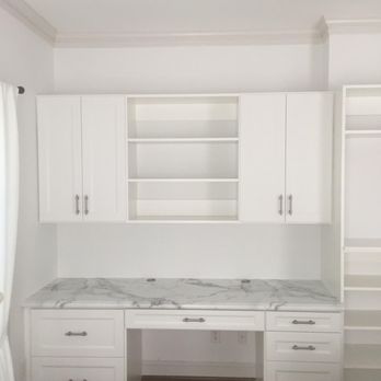 Chattanooga Closet - White melamine custom desk - Interior Design Near Me - Chattanooga, Tennessee Chattanooga Closet - White melamine custom desk - Interior Design Near Me - Chattanooga, Tennessee
