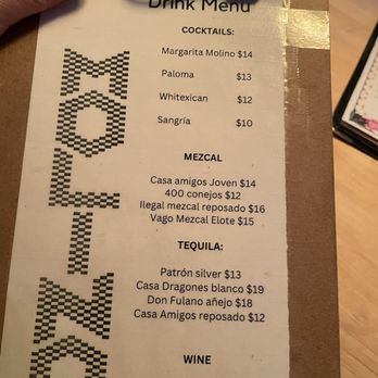 Maiz Molino - Drink menu 8/24 - Mexican Near Me - Seattle, Washington Maiz Molino - Drink menu 8/24 - Mexican Near Me - Seattle, Washington
