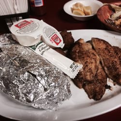 Seafood Junction - Blackened catfish, hush puppies and baked potato