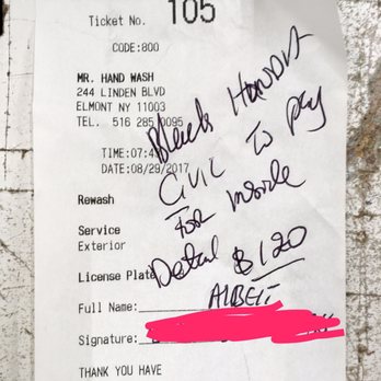 Mr. Hand Wash - Interior Detailing $130 (after tax) - Car Wash Near Me - Elmont, New York