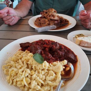 Dano's Heuriger on Seneca - Goulash with Spaetzle and Farmer's Plate. Delicious! - Modern European Near Me - Lodi, New York Dano's Heuriger on Seneca - Goulash with Spaetzle and Farmer's Plate. Delicious! - Modern European Near Me - Lodi, New York