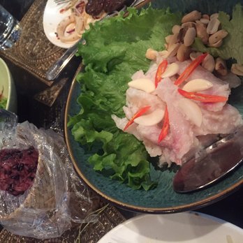 Thip Khao - Rice cured fish that comes with purple rice - so so so good - Laotian Near Me - Washington, DC, District of Columbia