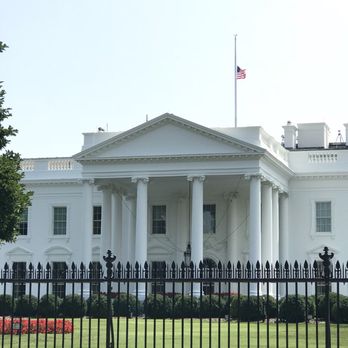 The White House - The White House at half-mast for Sen. John McCain - Landmarks & Historical Buildings Near Me - Washington, DC, District of Columbia