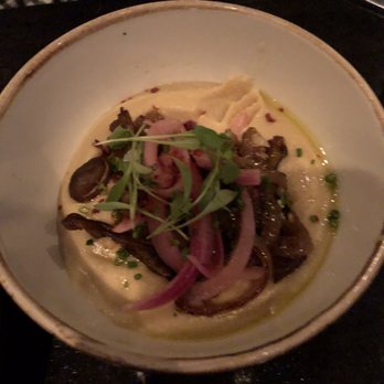 Evo - Hummus dip with sautéed mushroom and red onion - Tapas/Small Plates Near Me - Portland, Maine Evo - Hummus dip with sautéed mushroom and red onion - Tapas/Small Plates Near Me - Portland, Maine