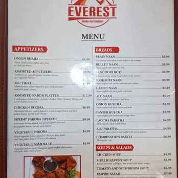 Everest Restaurant - Menu - Indian Near Me - Winchester, Virginia Everest Restaurant - Menu - Indian Near Me - Winchester, Virginia