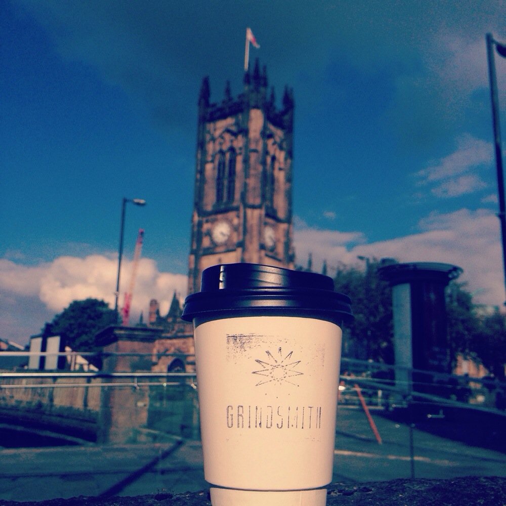 Grindsmith - Funky takeaway cup design - Coffee & Tea Near Me - Salford, XGM