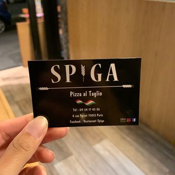 Spiga - business card - Pizza Near Me - Paris, 01