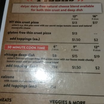 Union Pizza Company - Menu - Pizza Near Me - Manhattan Beach, California