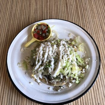 Machete Taqueria - Sope with mushrooms! - New Mexican Cuisine Near Me - Redlands, California Machete Taqueria - Sope with mushrooms! - New Mexican Cuisine Near Me - Redlands, California
