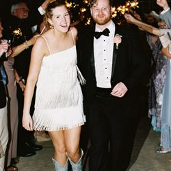 Prospect House - A couple's night sparkler exit after their wedding day