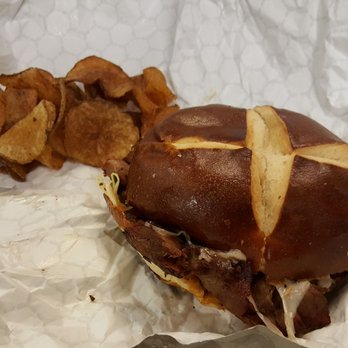Wiener World - Brisket sandwich with homemade chips - Hot Dogs Near Me - Pittsburgh, Pennsylvania