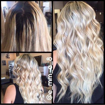 Balayage/Blonding - View my work - Emma graduated from Paul Mitchell in Al Hambra and has been working with hair for over 20 years!. She specializes brazilian blowouts, extensions, blonding, updo's, waves, balayage, highlights, color correction, cuts, curly hair, and bob haircuts.