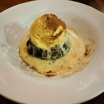 Saltyard - Warm Chocolate Cake with Vanilla Gelato - New American Near Me - Burlingame, California Saltyard - Warm Chocolate Cake with Vanilla Gelato - New American Near Me - Burlingame, California