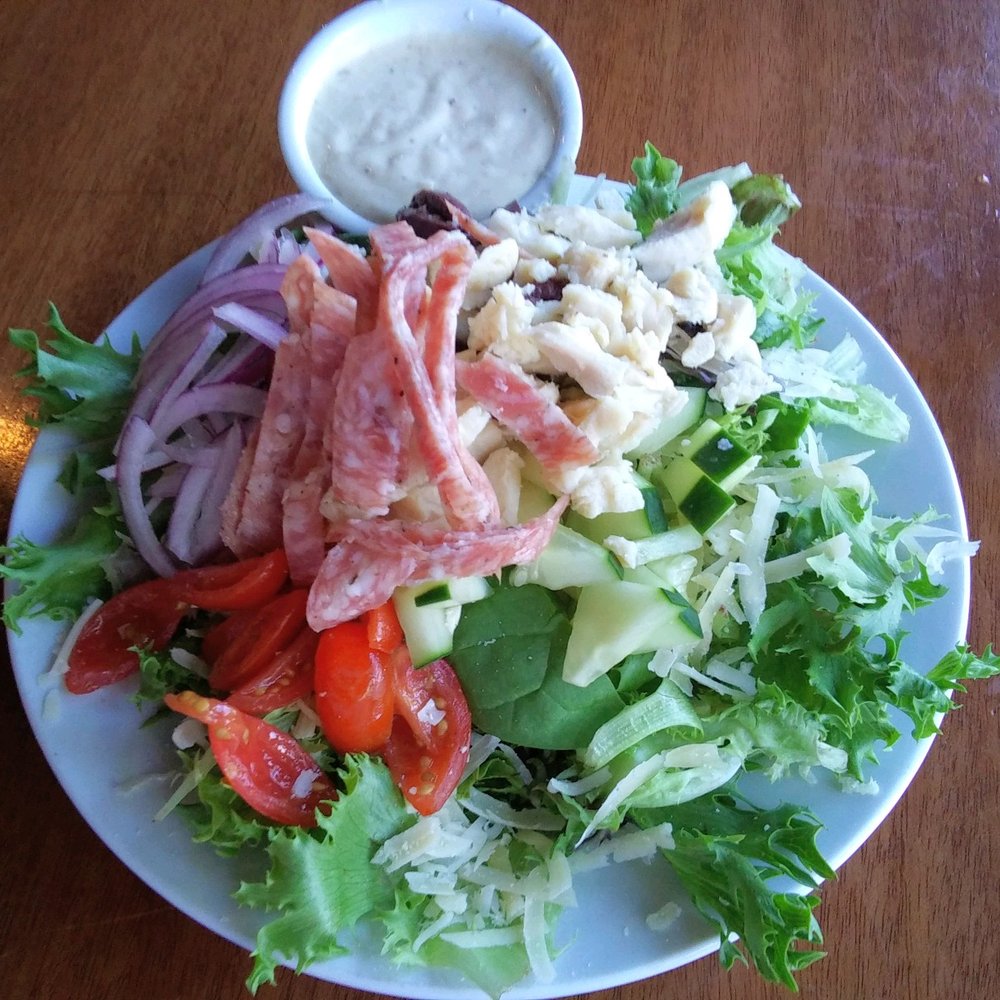 Fire Artisan Pizza - Italian Chop Salad w/ Creamy Garlic Dressing on the side. - Pizza Near Me - Great Falls, Montana