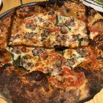 Folks Pizzeria - fennel sausage pizza: mozzarella, pecorino, parmesan, basil. Fennel spice, extra virgin olive oil = $31 - Pizza Near Me - Costa Mesa, California Folks Pizzeria - fennel sausage pizza: mozzarella, pecorino, parmesan, basil. Fennel spice, extra virgin olive oil = $31 - Pizza Near Me - Costa Mesa, California
